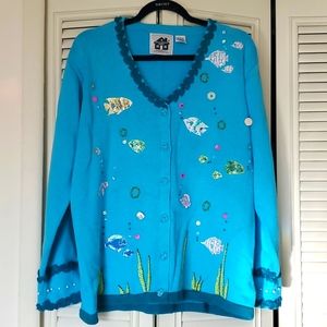 Like new! Vintage Storybook Knits splashing summer sweater